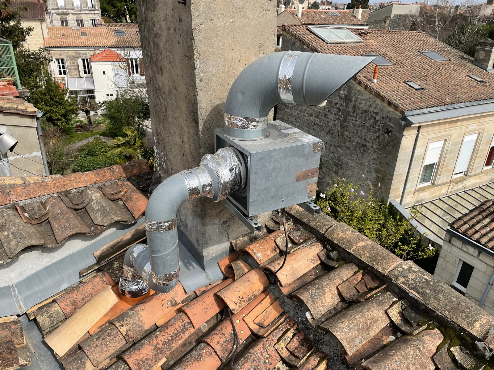 Caisson en toiture a remplacer